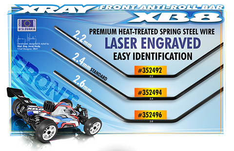 XB8 FRONT ANTI-ROLL BAR 2.4MM SKU: 352494