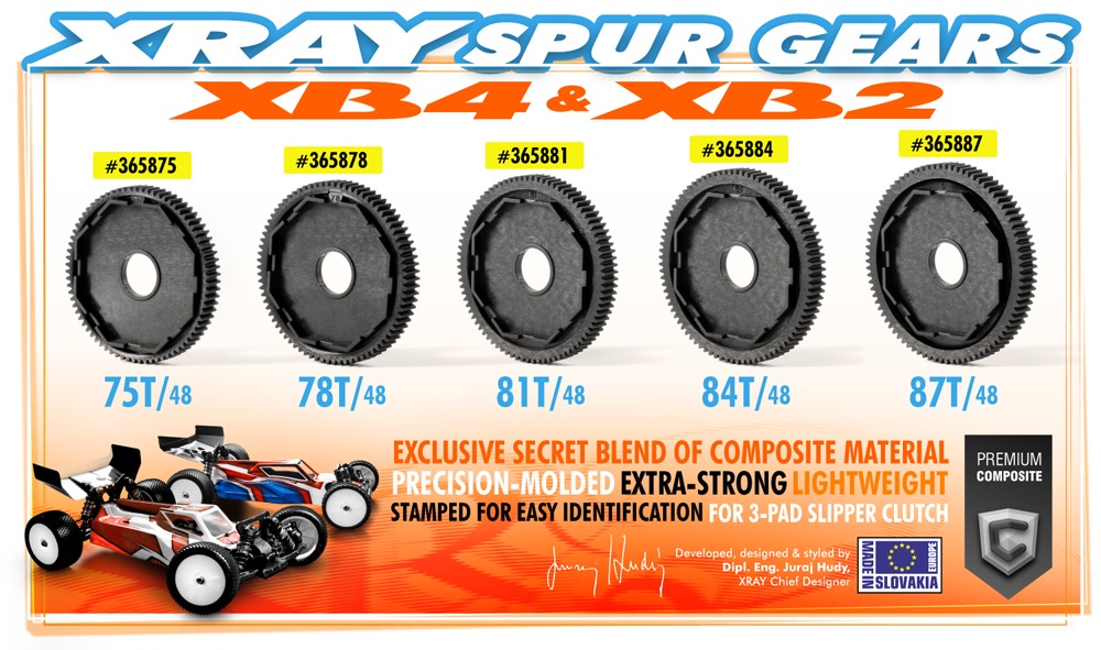 COMPOSITE 3-PAD SLIPPER CLUTCH SPUR GEAR 75T / 48