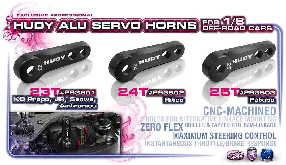 DY293503 ALU SERVO HORN - FUTABA, SAVÖX - 3-HOLE M3 - 25T - V2