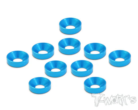 Anodized Alum M3 Countersunk Washers (10 pcs) SKU: TA-001TB