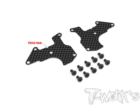 T-Work's Graphite Front / Rear A-arm Stiffeners 1mm (For Infinity IFB8) SKU: TO-246-IFB8