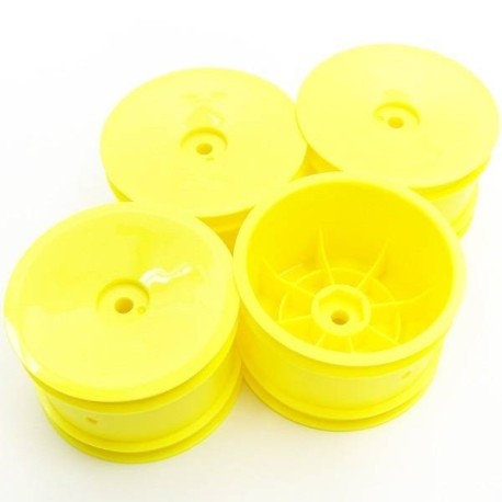 TP-100007FY TPRO 1/10 2/4WD Rear Off Road Dish Wheel 12mm Hex - Fl. Yellow - 4pk